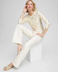 Chico's Clothing Touch of Cool™ Foiled Layering Tee