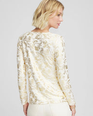 Chico's Clothing Touch of Cool™ Foiled Layering Tee