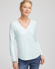 Chico's Clothing Foiled Touch of Cool™ Layering Tee