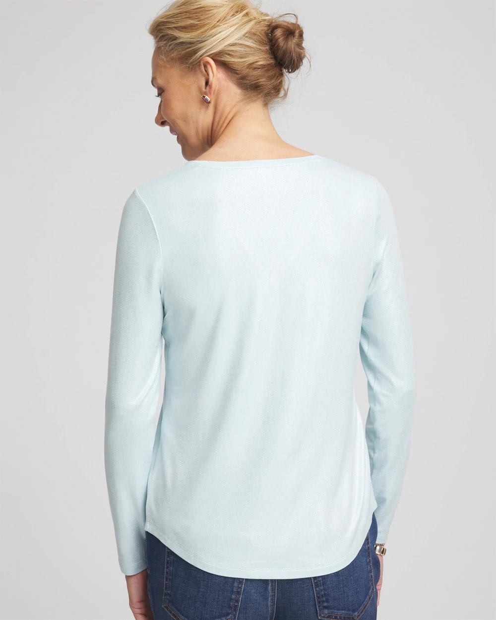 Chico's Clothing Foiled Touch of Cool™ Layering Tee
