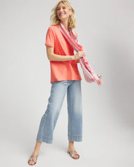 Chico's Clothing Slub V-Neck Tee