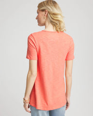 Chico's Clothing Slub V-Neck Tee