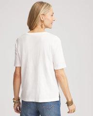 Chico's Clothing Slub Scoop Neck Tee