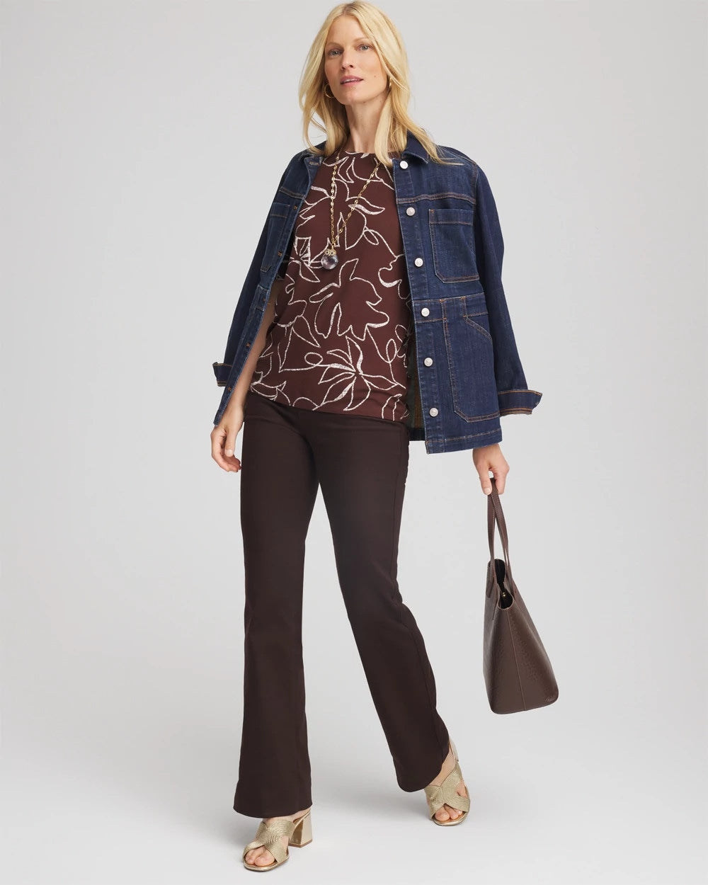 Chico's Clothing Touch of Cool™ Elbow-Sleeve Perfect Tee