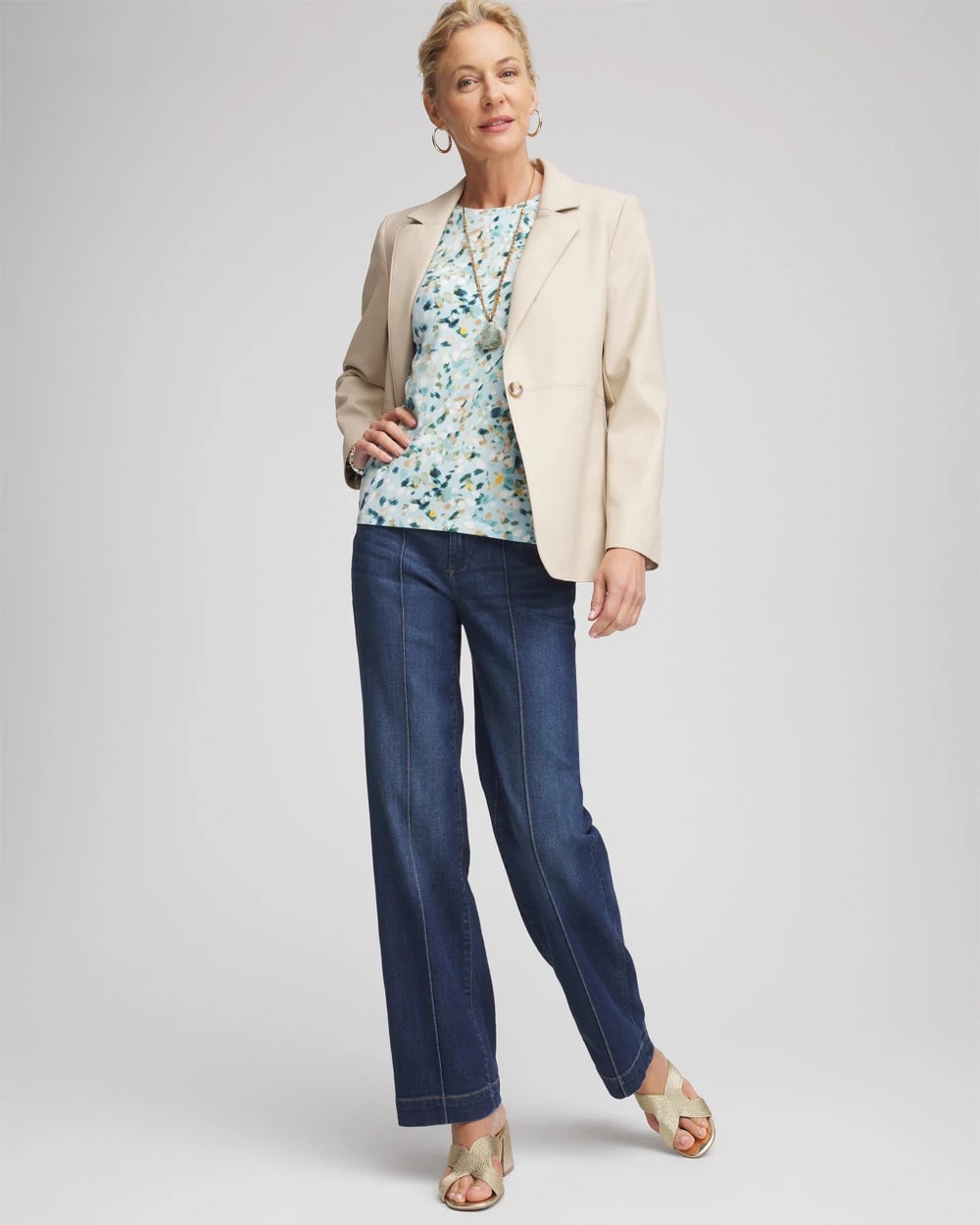 Chico's Clothing Touch of Cool™ Elbow-Sleeve Perfect Tee