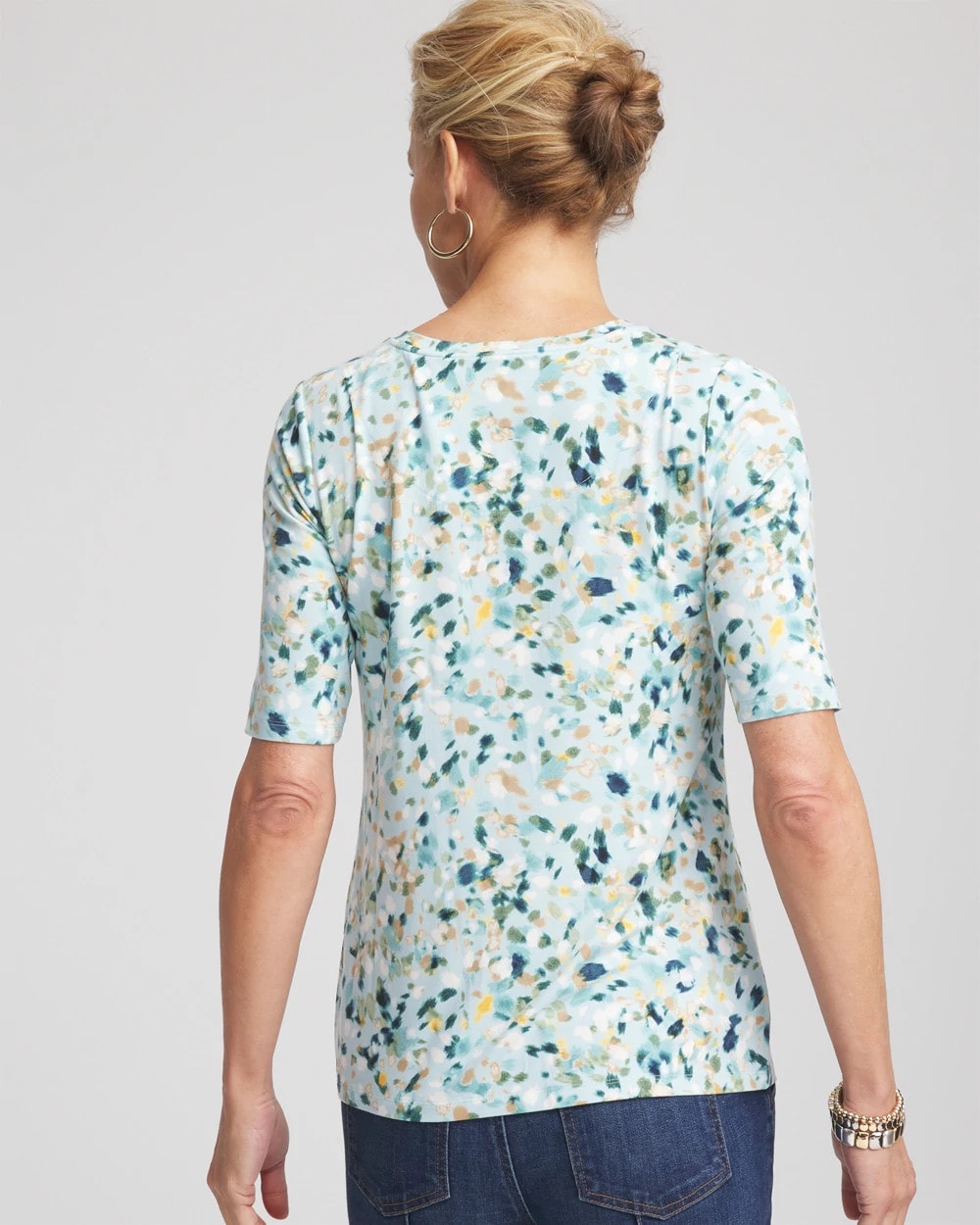 Chico's Clothing Touch of Cool™ Elbow-Sleeve Perfect Tee