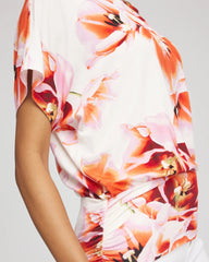 Chico's Clothing Touch of Cool™ Tropical Ruched Banded Hem Top