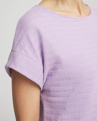 Chico's Clothing Cap Sleeve Textured Tee