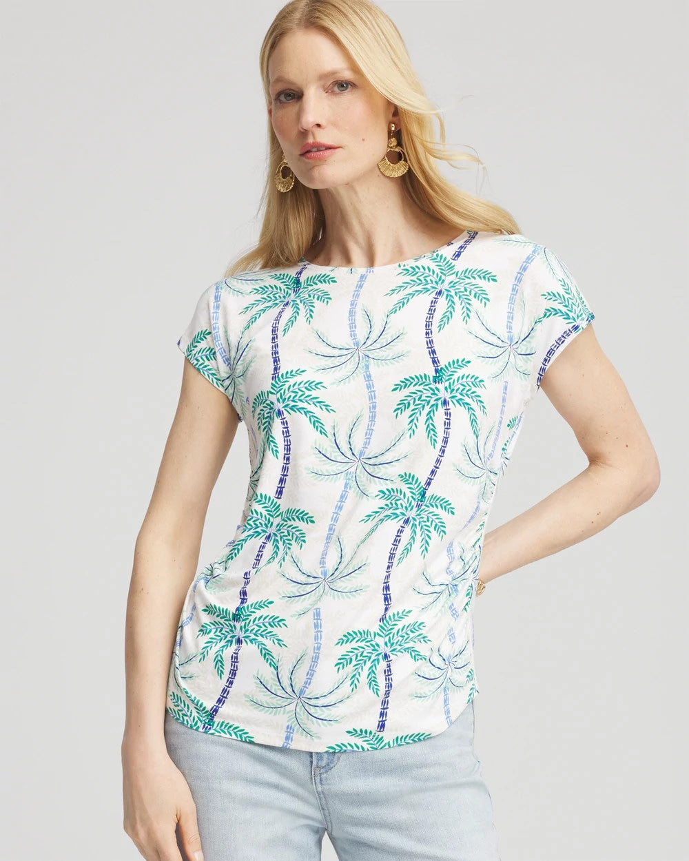Chico's Clothing Cap Sleeve Dolman Tee