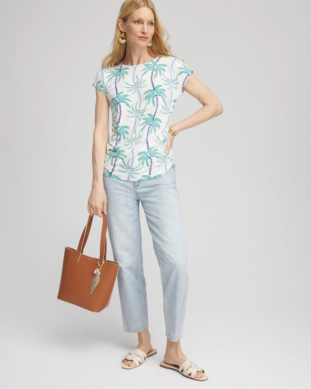 Chico's Clothing Cap Sleeve Dolman Tee