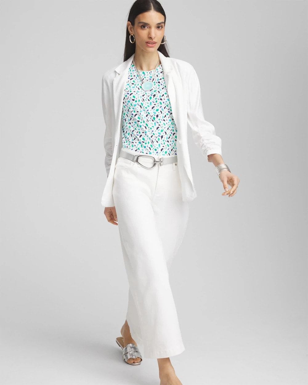 Chico's Clothing Polka-Dot Crewneck Perfect Tee