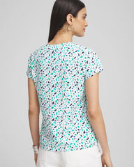 Chico's Clothing Polka-Dot Crewneck Perfect Tee