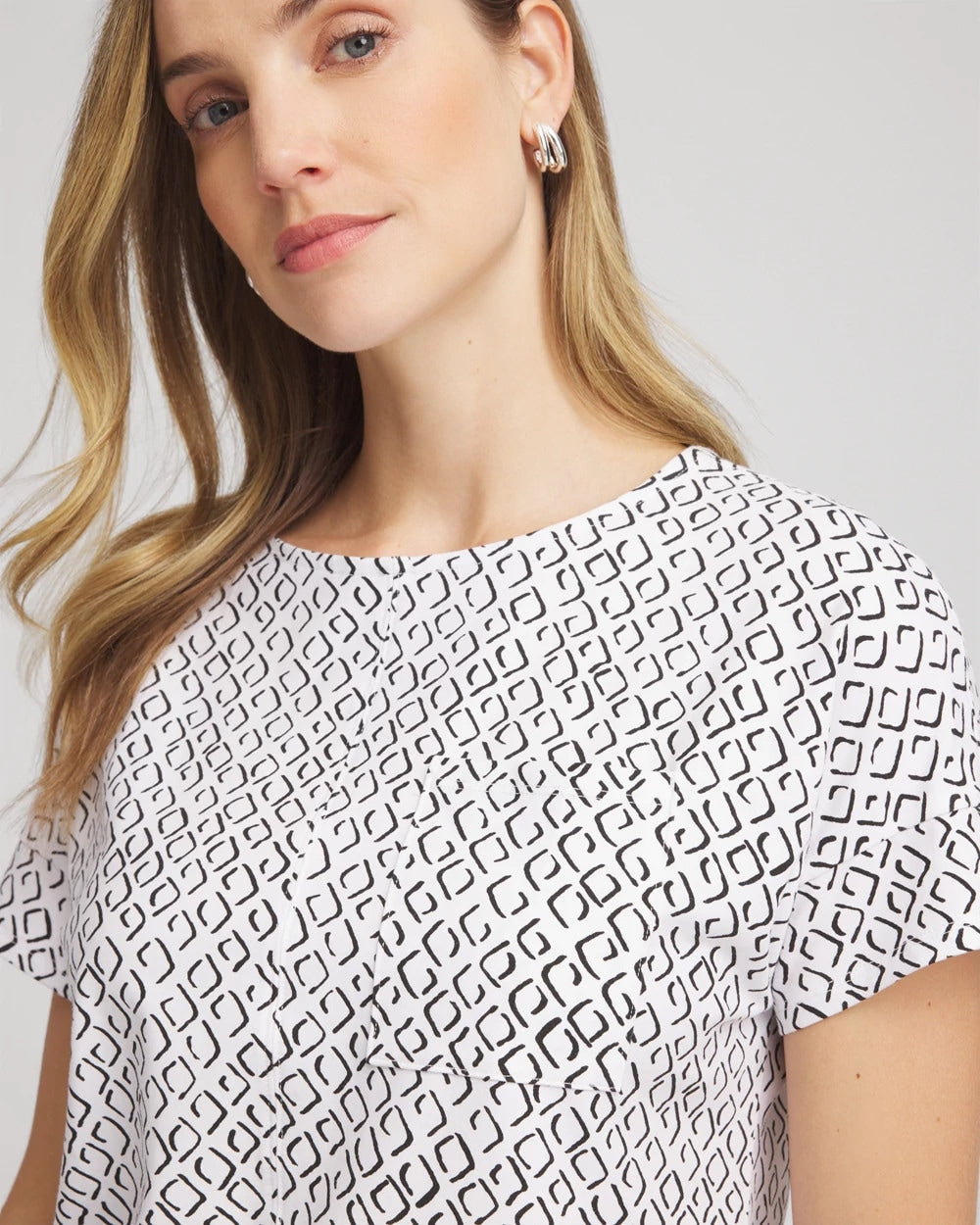Chico's Clothing Zenergy® UPF Geo-Print Dolman Top