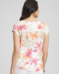 Chico's Clothing Touch of Cool™ Tropical Floral Dolman Tee