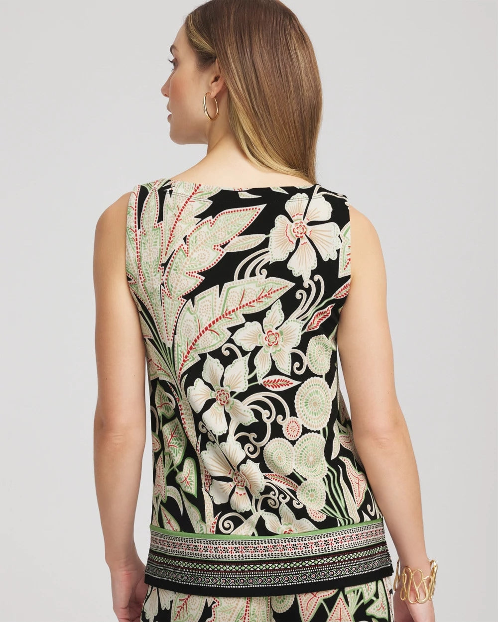 Chico's Clothing Travelers™ Island-Motif Side-Slit Tank