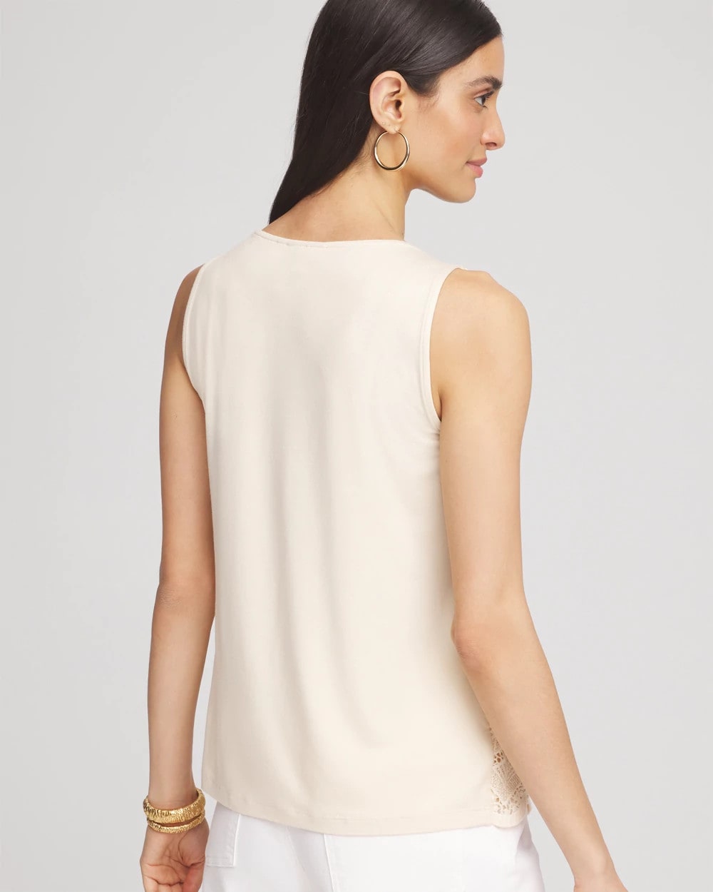 Chico's Clothing Island Crochet Lace Tank