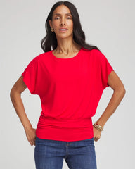 Chico's Clothing Touch of Cool™ Ruched Banded Hem Top