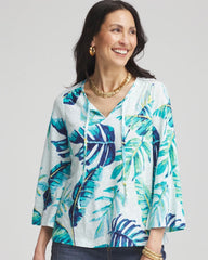 Chico's Clothing Tie-Front Forward Seam Top