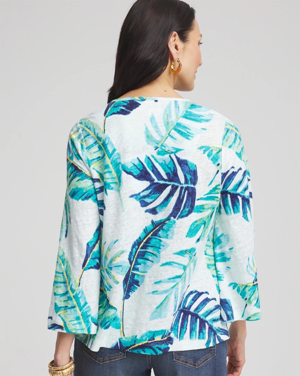 Chico's Clothing Tie-Front Forward Seam Top