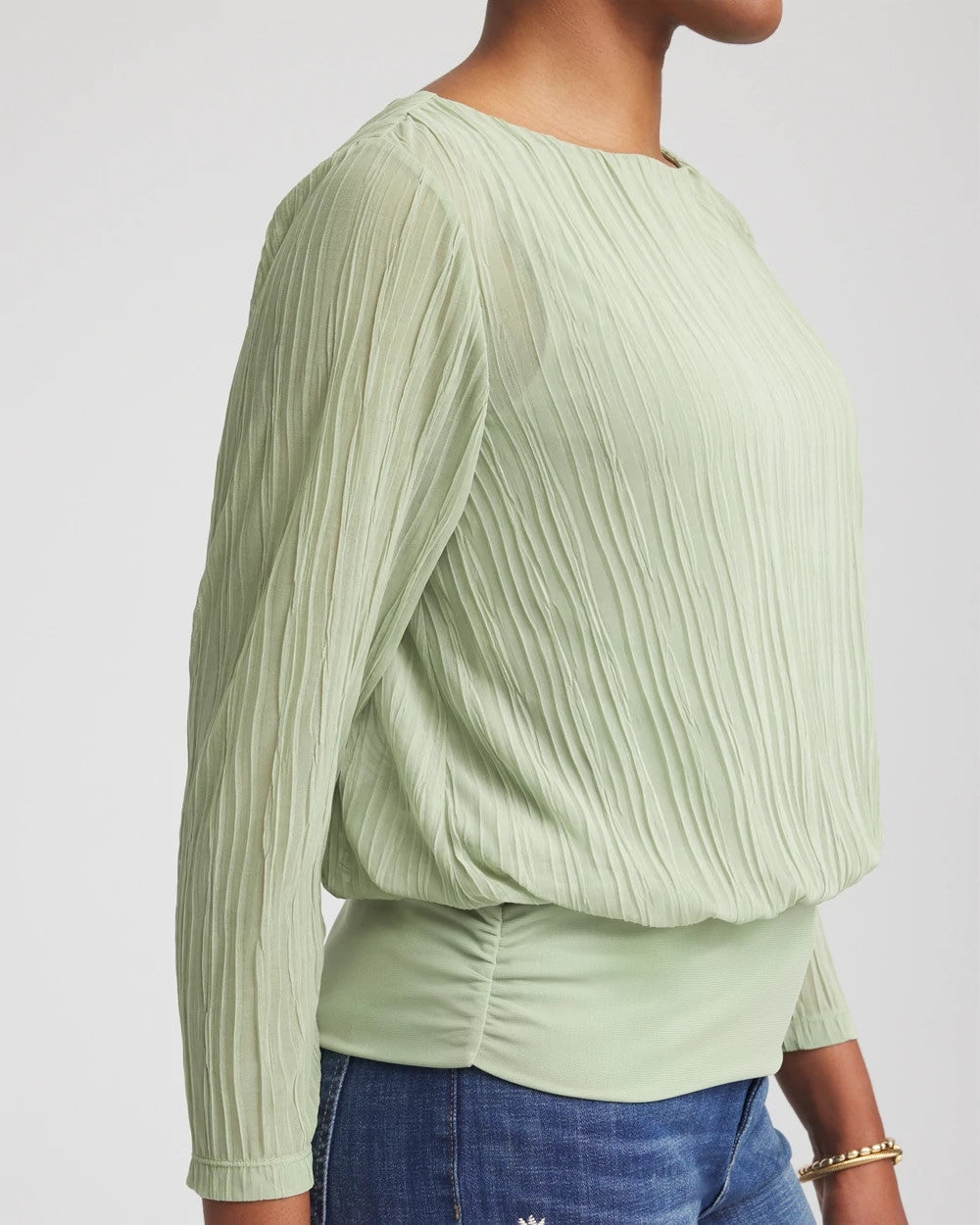 Chico's Clothing Touch of Cool™ Textured Banded-Hem Top