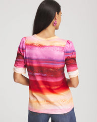 Chico's Clothing Rio Sunset Henley Tee