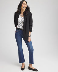 Chico's Clothing Polka-Dot Slub Scoop-Neck Tee