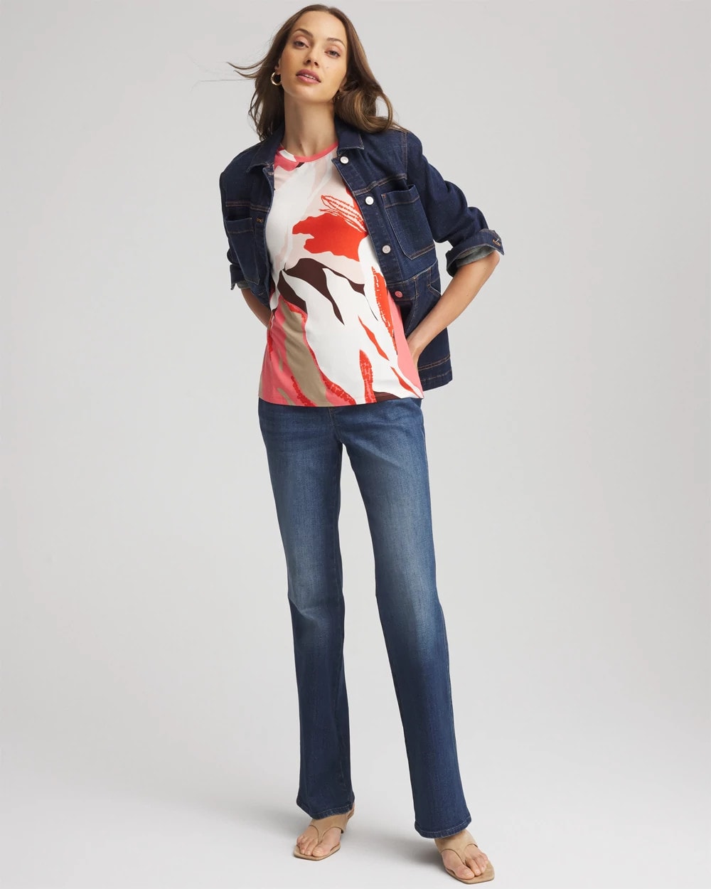 Chico's Clothing Touch of Cool™ Elbow-Sleeve Perfect Tee