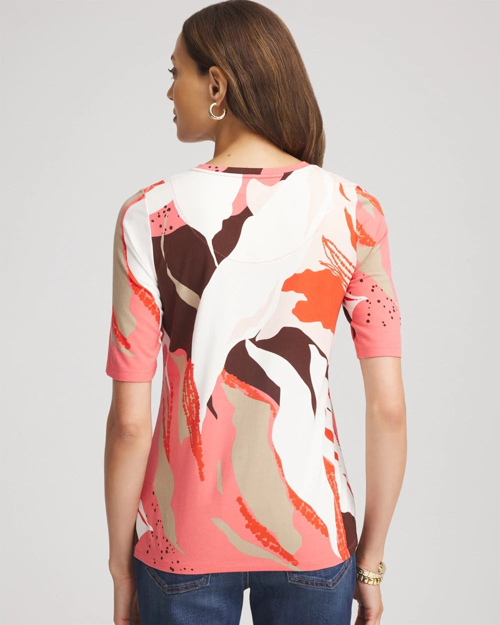 Chico's Clothing Touch of Cool™ Elbow-Sleeve Perfect Tee