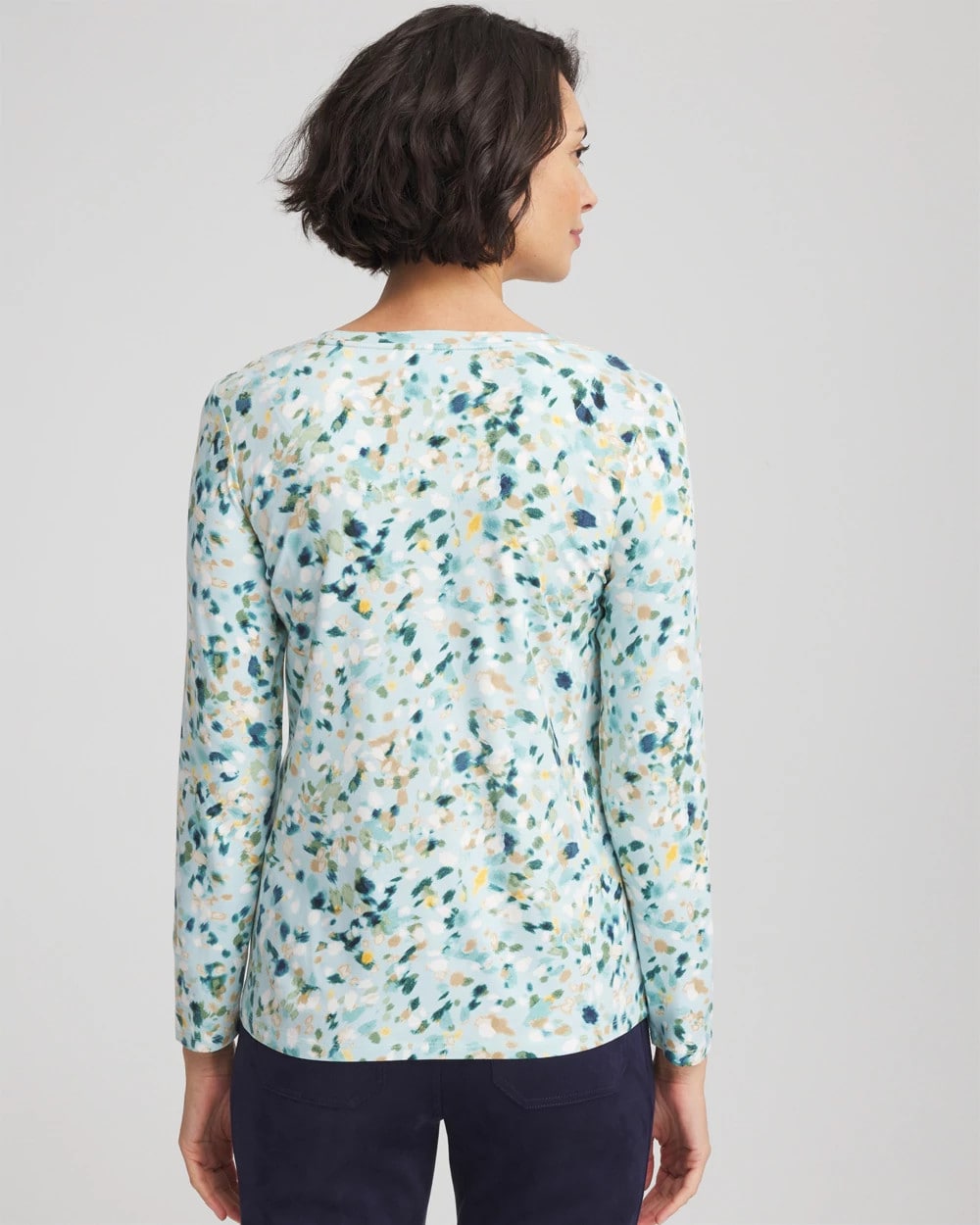 Chico's Clothing Printed Touch of Cool™ Layering Tee