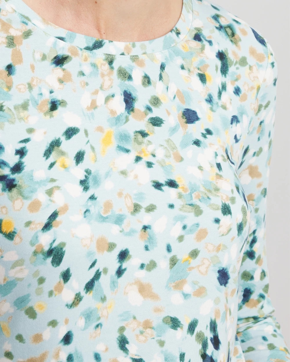 Chico's Clothing Printed Touch of Cool™ Layering Tee