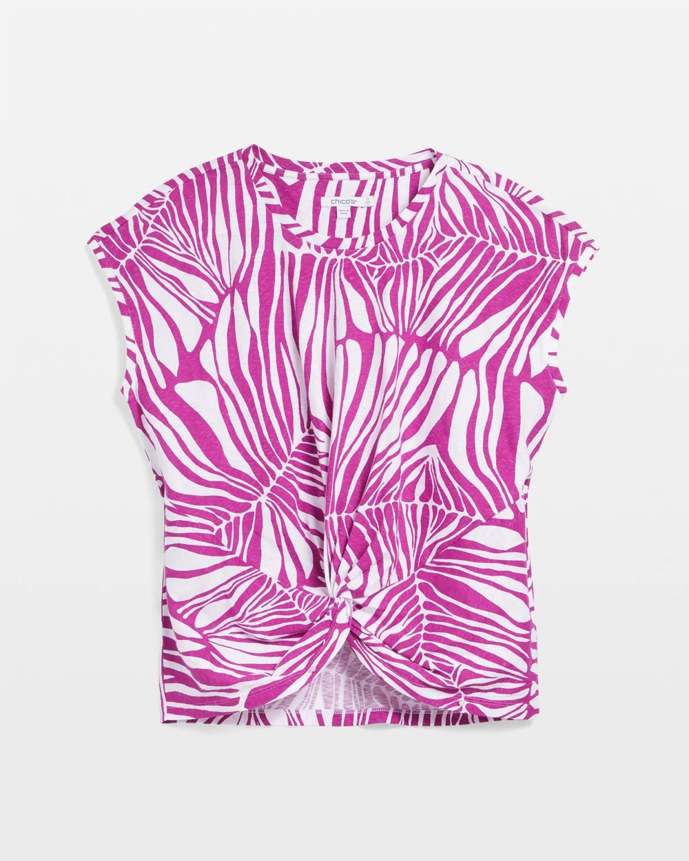 Chico's Clothing Jungle Inverted Knot Front Tee