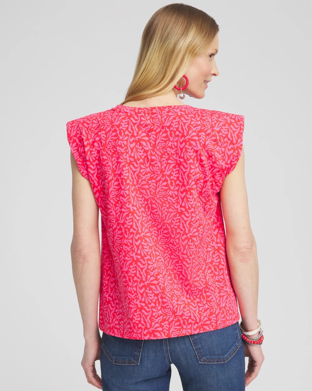 Chico's Clothing Island Tuck Sleeve Tee