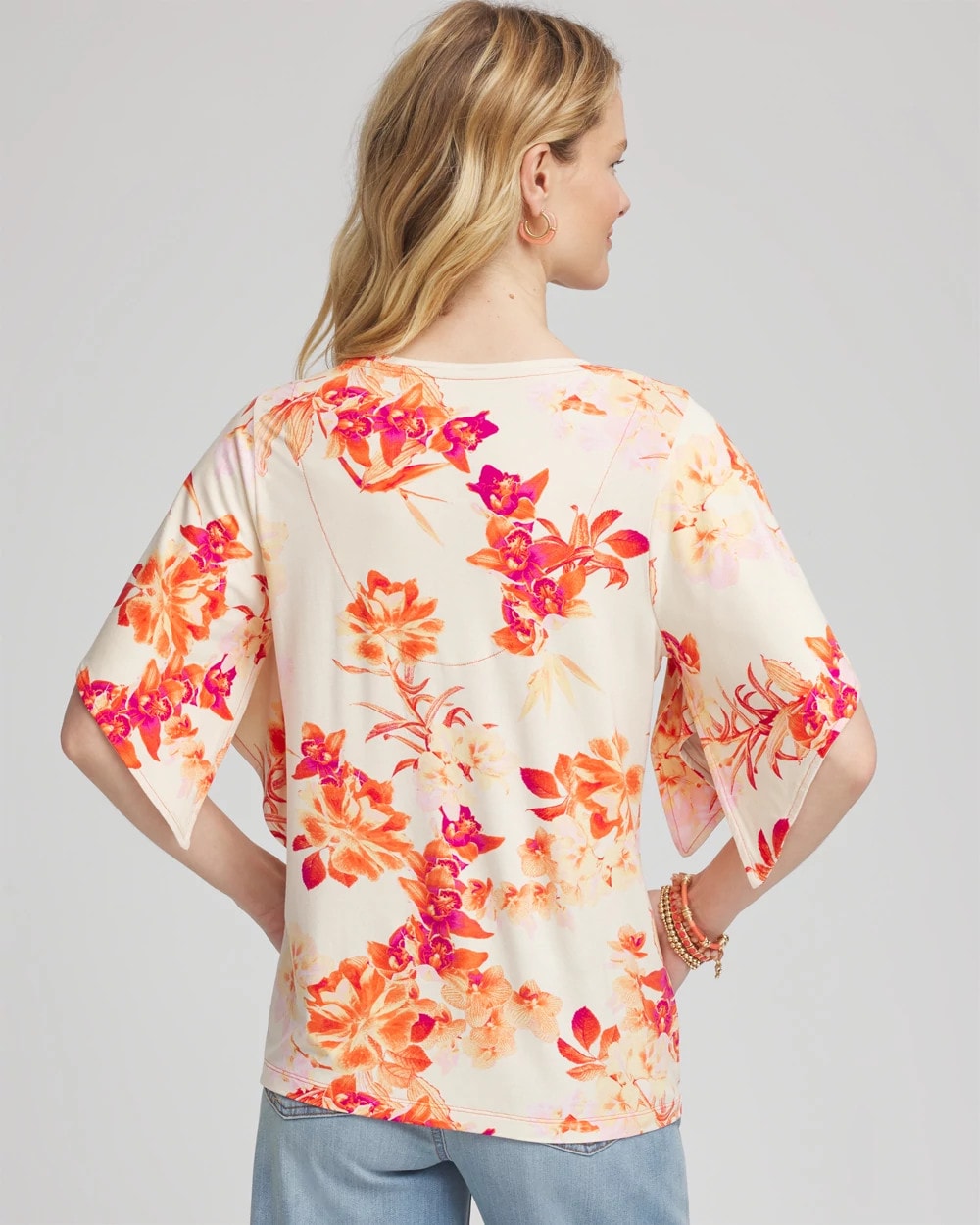Chico's Clothing Touch of Cool™ Handkerchief-Sleeve V-Neck Tee