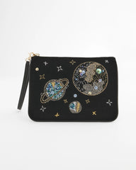 Chico's Accessories Planets & Stars Velvet Pouch Wristlet