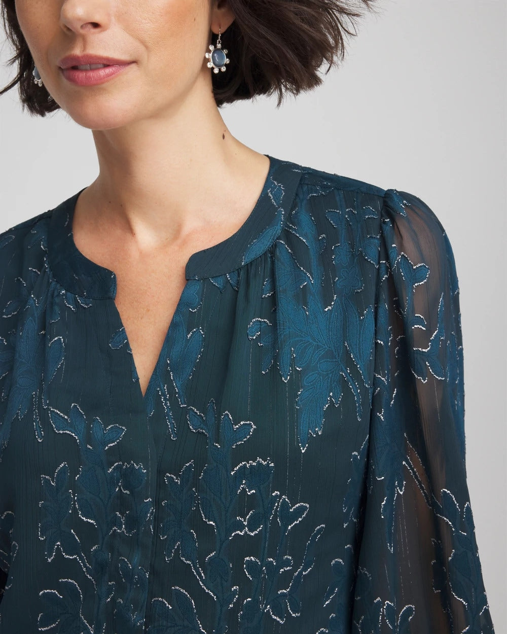Chico's Clothing Novelty Texture Blouse