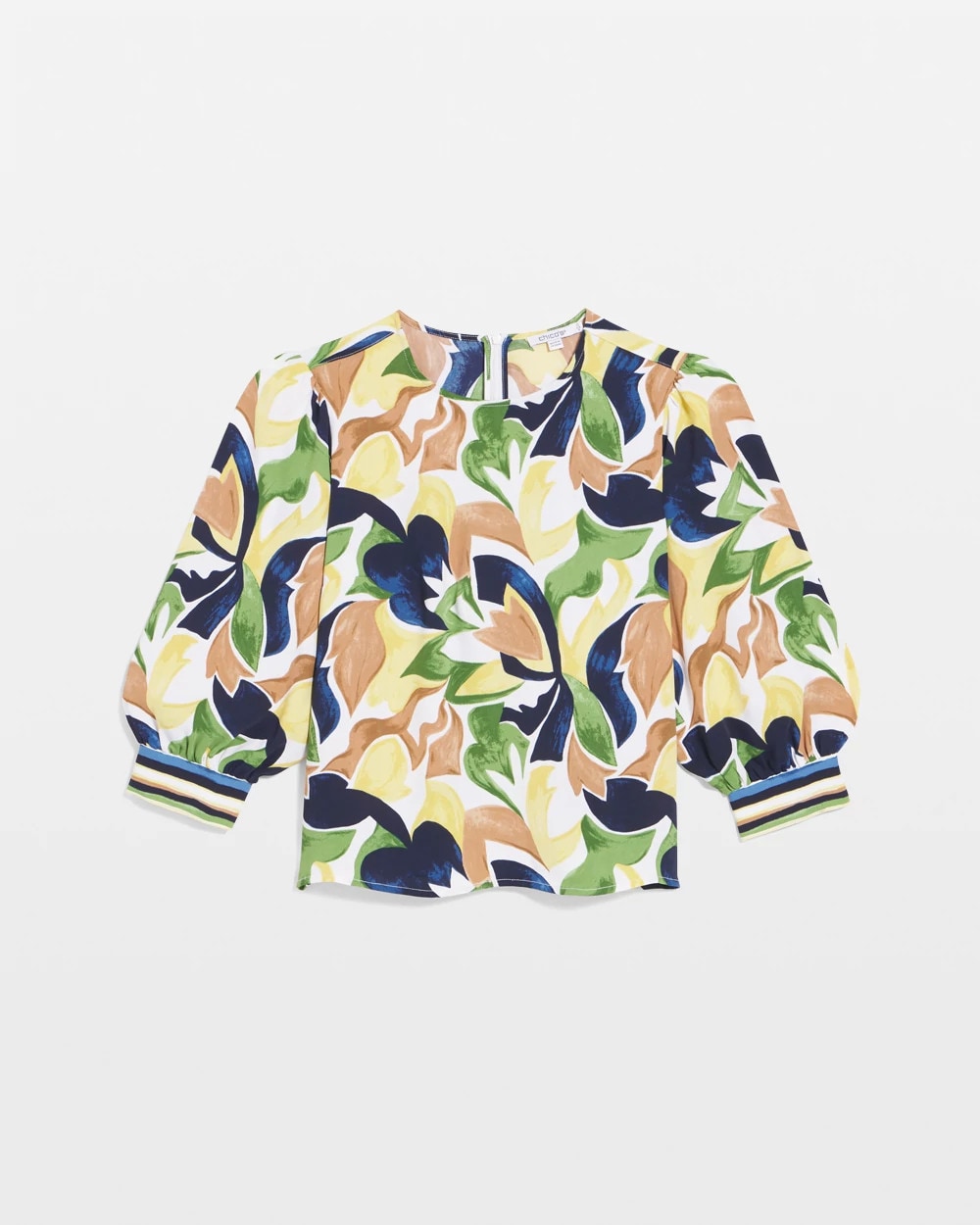 Chico's Clothing Mod Blooms Matte Satin Pullover
