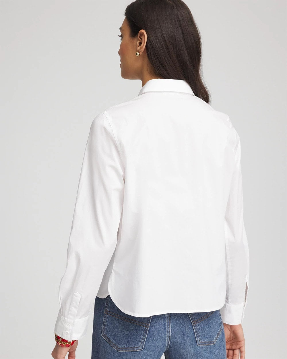 Chico's Clothing Crystal Heart Poplin Shirt