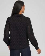 Chico's Clothing Heart Eyelet Shirt