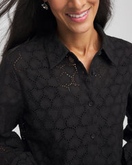 Chico's Clothing Heart Eyelet Shirt