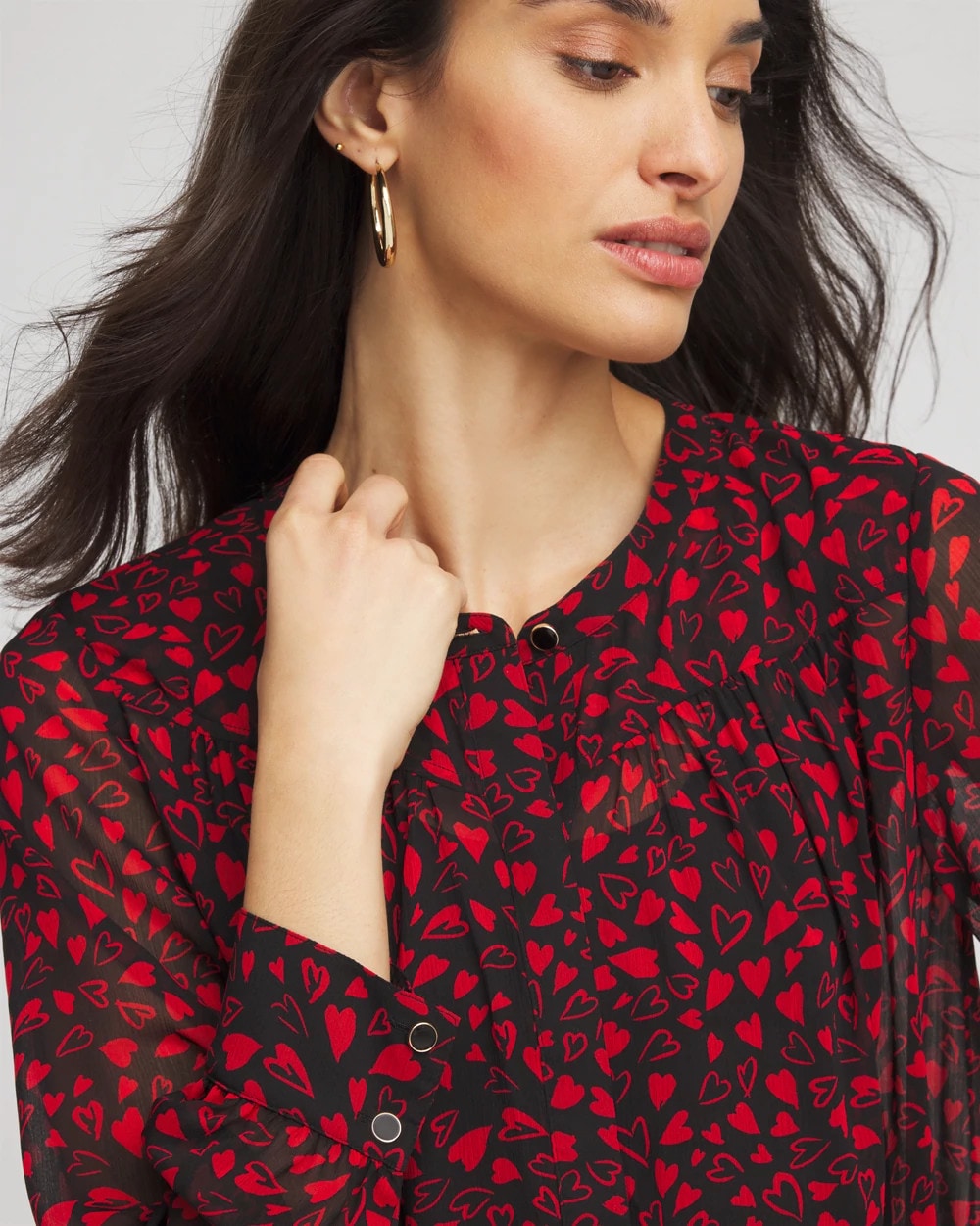 Chico's Clothing Lover Girl Georgette Blouse