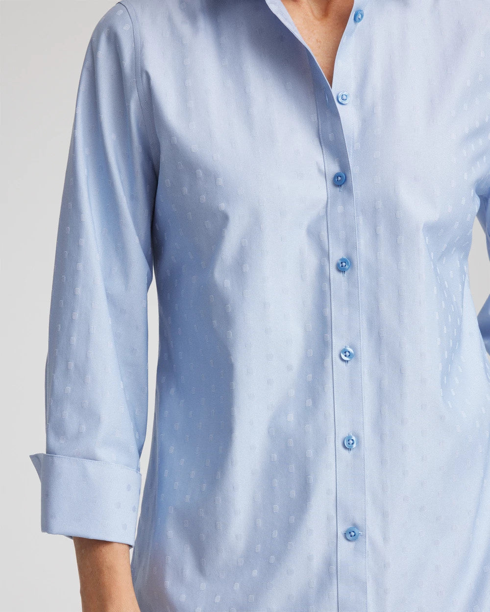 Chico's Clothing No Iron™ Striped Jacquard Sateen Shirt