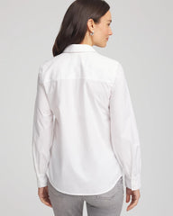 Chico's Clothing Jeweled Poplin Shirt