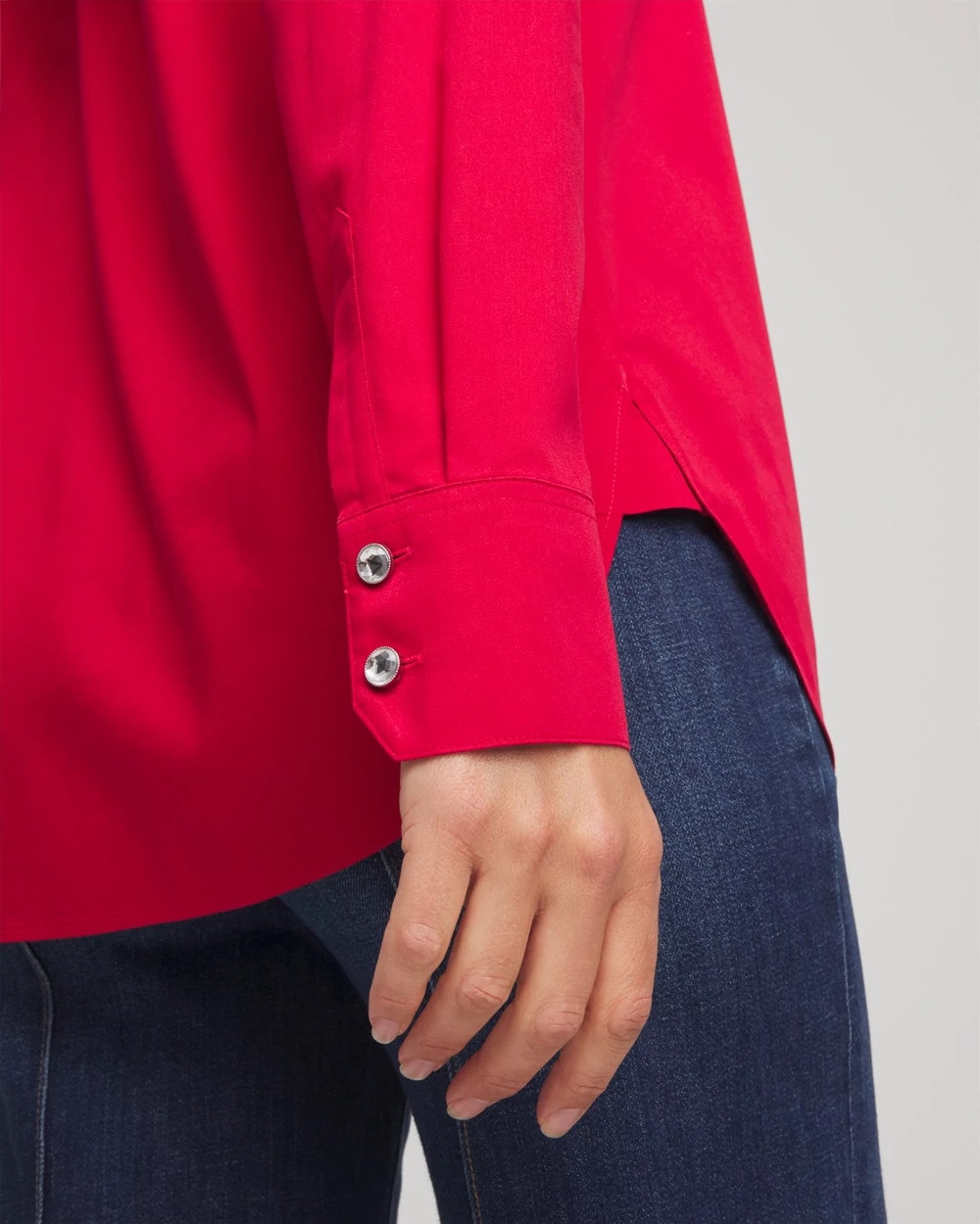 Chico's Clothing No Iron™ Rhinestone Button Shirt