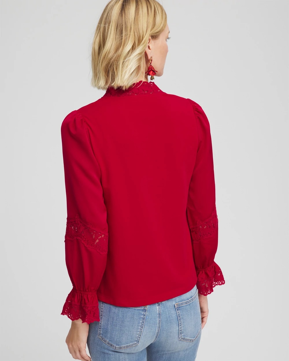 Chico's Clothing Lace V-Neck Top