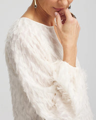 Chico's Clothing Feathered Pullover Peasant Blouse