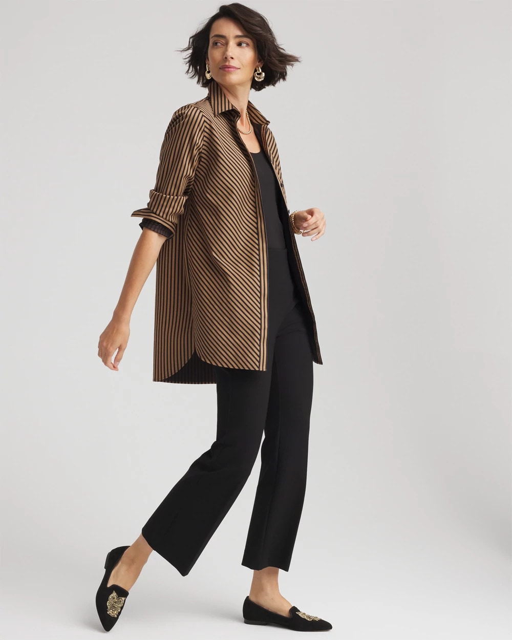 Chico's Clothing No Iron™ Slimming Imperial Stripe Tunic