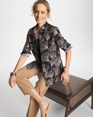 Chico's Clothing No Iron™ Stretch Ginkgo Glory Shirt