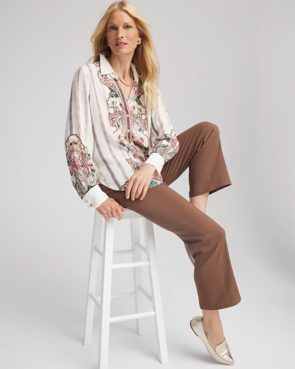 Chico's Clothing Silky Classic-Fit Shirt