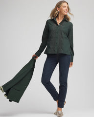Chico's Clothing Lace Cotton Voile Shirt