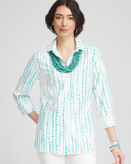 Chico's Clothing No Iron™ Sateen Bubble Print Shirt